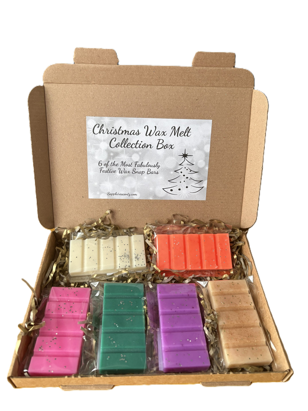 6 wax snap bars in a box